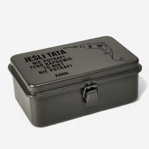 Metalowe pudeko na Dzie Taty ZOTA RCZKA prezent na dzie ojca skrzynka na prezent prezent dla taty