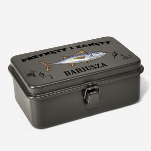 Metalowe pudeko na PRZYNTY I ZANTY dla wdkarza prezent dla wdkarza skrzynka wdkarska