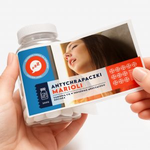 Mitwki + etykieta dekoracyjna do samodzielnego naklejenia DOBRANOC mieszny prezent dla niej cukierki mitowe
