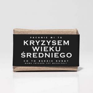 Mydo personalizowane KRYZYS WIEKU REDNIEGO mieszny prezent na 40 urodziny prezent dla mczyzny na 40
