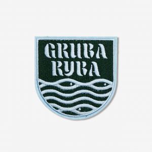 Naprasowanka dla w�dkarza GRUBA RYBA upominek dla w�dkarza dodatek do prezentu gad�et dla w�dkarza