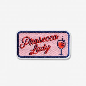 Naprasowanka dla przyjaci�ki PROSECCO LADY naszywka z napisem dodatek do prezentu naszywki do naprasowania