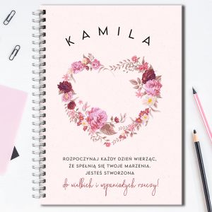 Personalizowany notatnik  dla nastolatki WIELKIE RZECZY