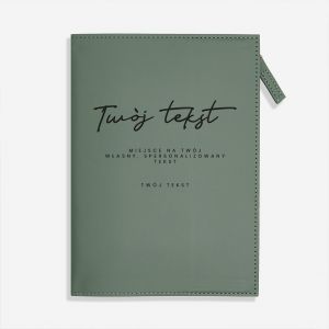 Grawerowany notatnik w wyjmowanej okadce TWJ TEKST prezent dla kobiety na 40 urodziny notes personalizowany dla nauczyciela