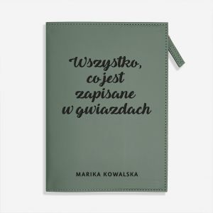 Notatnik z zamkiem ZAPISANE W GWIAZDACH prezent dla wrki notes skrzany prezent dla zodiakary