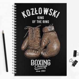 Notatnik personalizowany B5 BOXING CHAMP prezent dla boksera