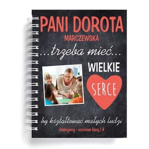 Notatnik ze zdjciem WIELKIE SERCE prezent dla nauczycielki na koniec roku