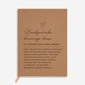 Elegancki notes KOORDYNATORKA DOMOWEGO CHAOSU prezent dla mamy notes dla mamy upominek dla mamy dzie� matki