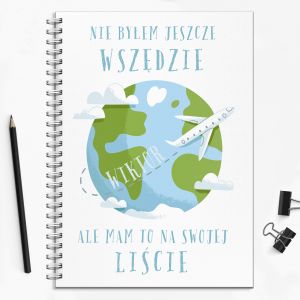 Personalizowany notatnik w twardej oprawie LISTA prezent dla podrnika