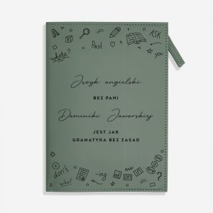 Grawerowany notes na zamek PREZENT DLA NAUCZYCIELA ANGIELSKIEGO notes personalizowany prezent dla nauczyciela