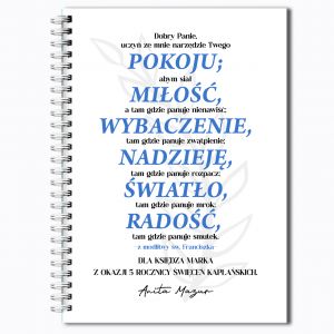 Notes PREZENT DLA KSIDZA na rocznic wice notatnik z dedykacj personalizowany notes upominek dla ksidza