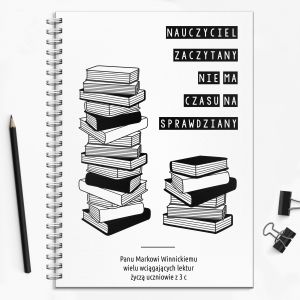 Notes PREZENT DLA NAUCZYCIELA POLSKIEGO personalizowany notes prezent dla polonisty notes z nadrukiem