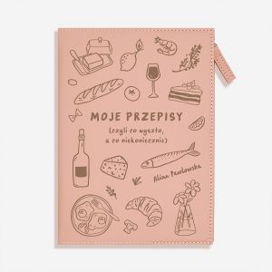 Grawerowany notes z zamkiem MOJE PRZEPISY prezent dla mioniczki gotowania prezent dla kucharki notes z grawerem