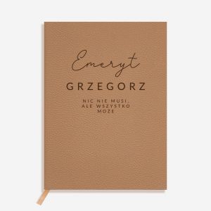 Notes ze zotymi brzegami PREZENT DLA EMERYTA na odejcie z pracy prezent na emerytur