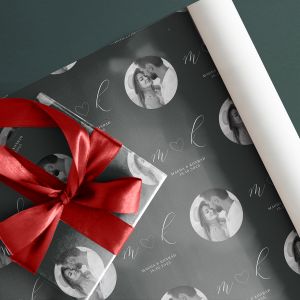 Personalizowany papier do pakowania prezentw ze zdjciem WYJTKOWA PARA  papier prezentowy papier do prezentw