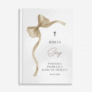 Personalizowana biblia NA KOMUNI biblia dla dziewczynki prezent na komuni dla dziewczynki