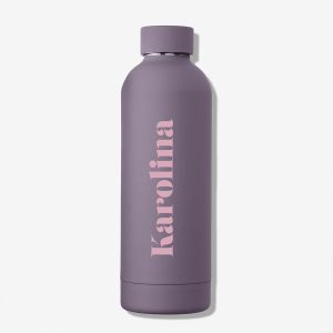 Personalizowana fioletowa butelka termiczna Z IMIENIEM