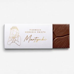 Personalizowana CZEKOALDA NA KOMUNI� upominek dla dziewczynki upominek na komuni� dla dziewczynki