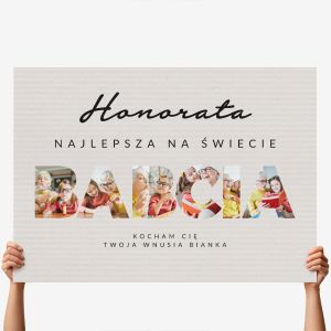 Personalizowana KARTKA DLA BABCI ze zdj�ciami XXL