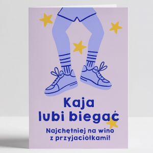 Personalizowana kartka dla biegaczki prezent dla sportowca kartka personalizowana prezent dla biegaczki