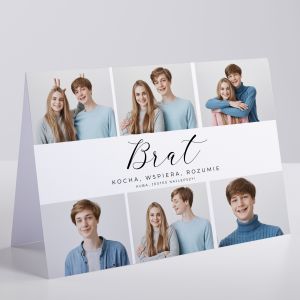 Personalizowana kartka DLA BRATA na urodziny prezent dla brata prezent dla brata na urodziny