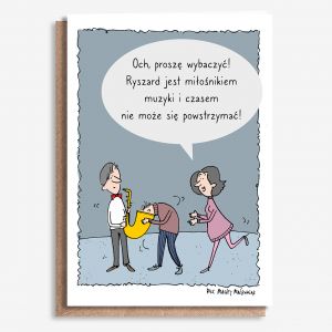 Personalizowana KARTKA DLA CH�OPAKA mi�o�nika muzyki A4