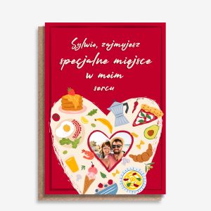 Personalizowana kartka dla dziewczyny WYJ�TKOWE MIEJSCE upominek dla dziewczyny kartka na walentynki