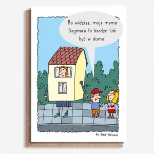 Personalizowana KARTKA DLA MAMY domatorki A4