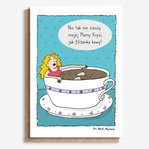 Personalizowana KARTKA DLA MAMY mi�o�niczka kawy A4 prezent dla mamy dzie� mamy dzie� matki pami�tka dla mamy
