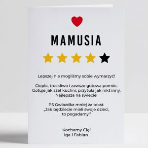 Personalizowana kartka DLA MAMY upominek na dzie mamy kartka personalizowana kartka na dzie mamy