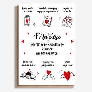 Personalizowana kartka DLA MʯA od �ony - A4 kartka dla m�a prezent dla m�a prezent na rocznic� dla m�a