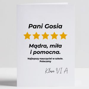 Personalizowana kartka DLA NAUCZYCIELA