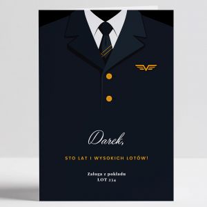Personalizowana kartka DLA PILOTA kartka personalizowana prezent dla pilota prezent dla lotnika