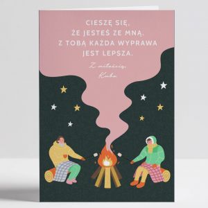 Personalizowana kartka DLA PODRӯNIKW prezent dla biwakowicza prezent dla podrnika