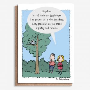 Personalizowana KARTKA DLA LEKTORA j�zykowego - A4