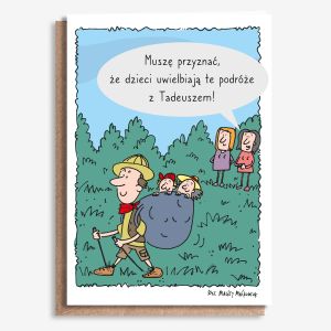 Personalizowana KARTKA DLA TATY podr�nika A4 prezent na Dzie� Taty prezent na Dzie� Ojca upominek dla taty