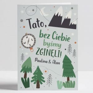 Personalizowana kartka dla taty YCZENIA NA DZIE OJCA