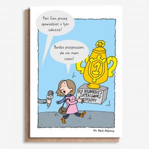 Personalizowana kartka DLA ZAPRACOWANEJ MAMY A4 prezent dla mamy kartka dla mamy dzie� mamy dzie� matki