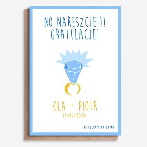Personalizowana kartka GRATULACJE Z OKAZJI ZAR�CZYN - A4