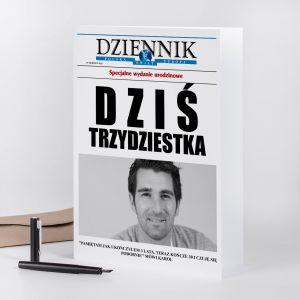 Personalizowana kartka na 30 urodziny DZIENNIK A4 upominek na 30 urodziny kartka na 30 urodziny dla mczyzny