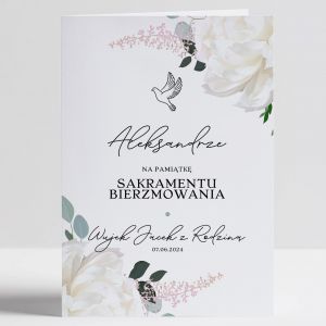 Personalizowana kartka PAMITKA SAKRAMENTU BIERZMOWANIA