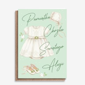 Personalizowana KARTKA NA CHRZEST pami�tka kartka na chrzciny upominek na chrzest kartka personalizowana