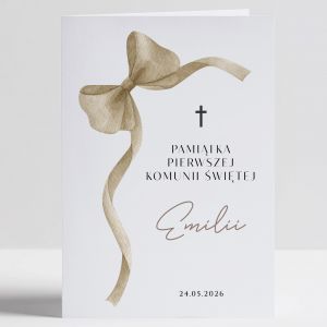 Personalizowana kartka na komuni dla dziewczynki kartka komunijna pamitka komunijna