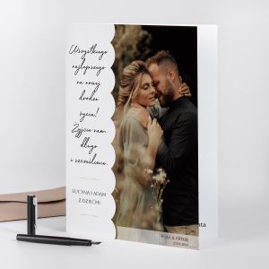 Personalizowana KARTKA NA LUB ze zdjciem A4 kartka lubna kartka na wesele prezent na lub