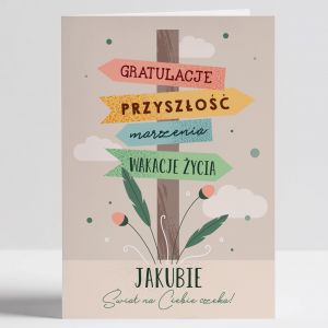 Personalizowana kartka na zakoczenie szkoy DLA UCZNIA