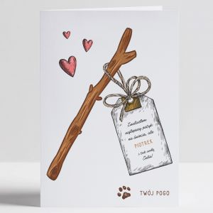 Personalizowana KARTKA OD PSA prezent dla psiarza, prezent dla waciciela psw