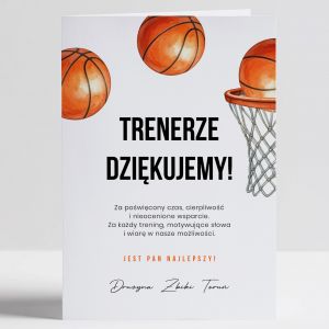 Personalizowana kartka PODZIKOWANIA DLA TRENERA kartka dla trenera upominek dla trenera