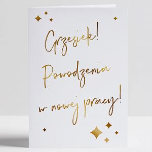 Personalizowana kartka POWODZENIA W NOWEJ PRACY