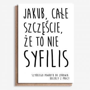 Personalizowana kartka POWROTU DO ZDROWIA - A4