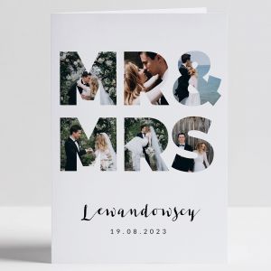 Personalizowana kartka na ślub MR&MRS